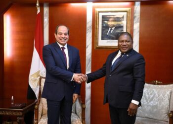 الرئيس عبد الفتاح السيسى و الرئيس الموزمبيقي فيليب نيوسي