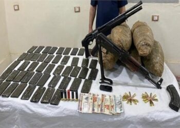 الأمن العام يضبط عنصر إجرامي بـ15 كيلو بانجو وسلاحين ناريين بالدقهلية