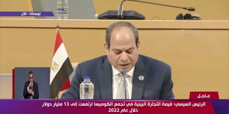الرئيس السيسى خلال مشاركته بقمة الكوميسا