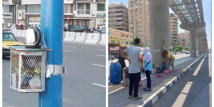 بعد جزار المونوريل كاتل شاي معلق بعمود