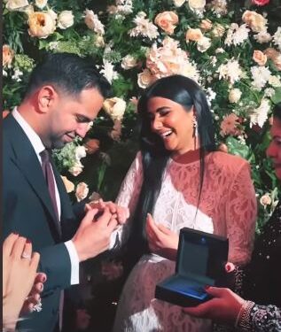 ريم سامي تحتفل بخطوبتها على شاب من خارج الوسط الفني