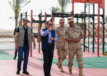 الرئيس السيسي يتفقد الصالات الرياضة بالأكاديمية العسكرية في العاصمة الإدارية