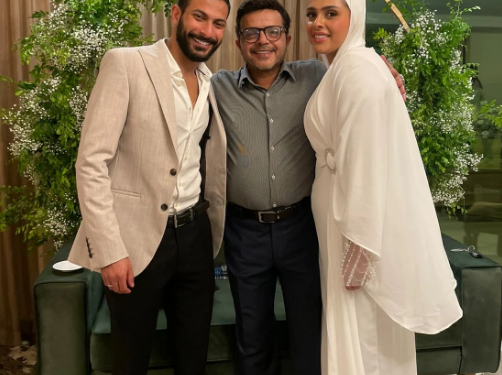 محمد هنيدي يحتفل بخطوبة ابنته فريدة في حفل عائلي بمنزله