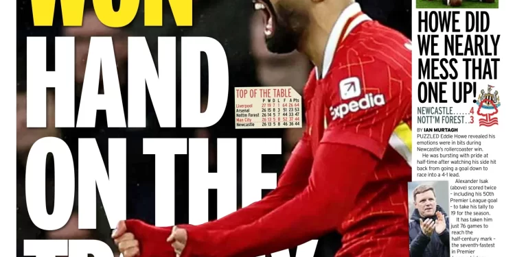 محمد صلاح يتصدر عناوين الصحف الإنجليزية بعد تألقه أمام مانشستر سيتي