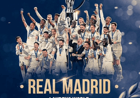 ريال مدريد يُتوَّج بجائزة أفضل فريق في العالم في حفل جوائز لوريوس 2024