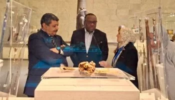وفد الوكالة الدولية للطاقة الذرية يزور المتحف القومي للحضارة المصرية ويشيد بمستوى الترميم والحفاظ على التراث