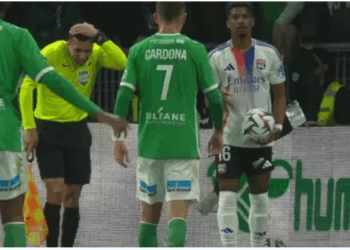 إيقاف مباراة سانت إيتيان ضد ليون مؤقتًا بعد إصابة مساعد الحكم