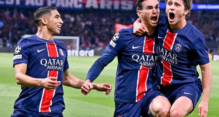 باريس سان جيرمان ينهي الشوط الأول متقدما على أرسنال بهدف