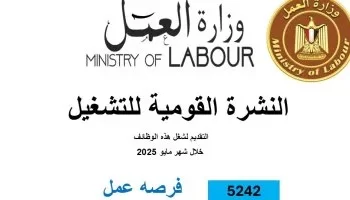 وزارة العمل تعلن عن أكثر من 5200 فرصة عمل جديدة في 8 محافظات ضمن نشرة التوظيف نصف الشهرية