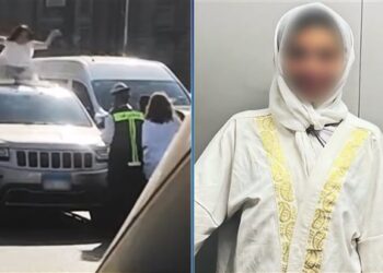 كشف ملابسات فيديو فتاة تعتلي سيارة أعلى كوبري أكتوبر وتثير تعطلاً مرورياً