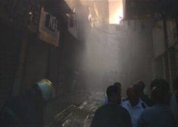 حريق في مخزن أحذية بمنطقة الموسكي