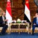 السيسي: توافق مصري – سنغافوري لإنهاء الكارثة الإنسانية في غزة