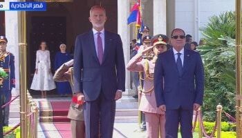 الرئيس السيسي يستقبل ملك وملكة إسبانيا في أول زيارة دولة إلى مصر