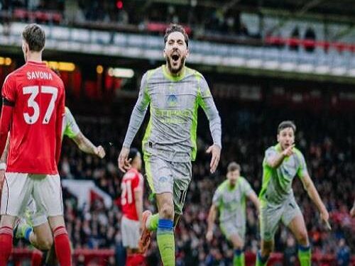 الدوري الإنجليزي.. مانشستر سيتي يتخطى نوتينجهام فورست بصعوبة