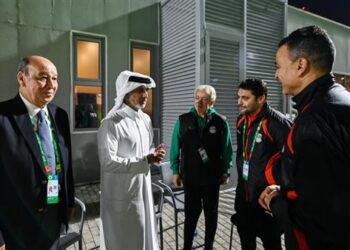 وزير الرياضة القطري في مران منتخب مصر المشارك بكأس العرب