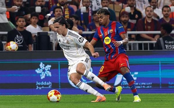 نهائى كأس السوبر الإسبانى.. تعادل مثير بين برشلونة وريال مدريد في الشوط الأول