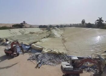 إزالة أكبر تعدٍ على الأراضي الزراعية بأبو النمرس على مساحة 6000م²