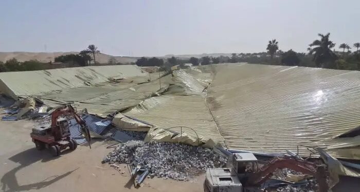 إزالة أكبر تعدٍ على الأراضي الزراعية بأبو النمرس على مساحة 6000م²