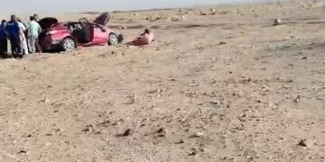 إصابة شخصين في انقلاب سيارة ملاكي على الطريق الصحراوي الغربي بقنا