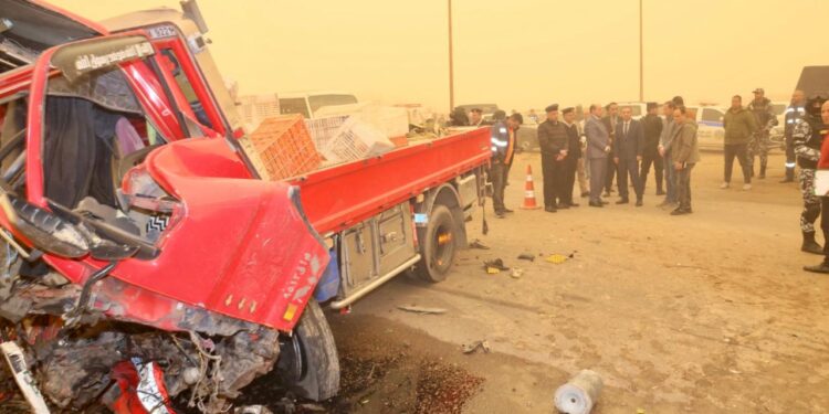 مصرع 8 أشخاص وإصابة 4 آخرين في حادث بالمنوفية.. صور