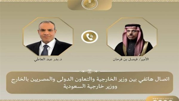 وزير الخارجية يبحث مع نظيره السعودي العلاقات الثنائية والتطورات الإقليمية