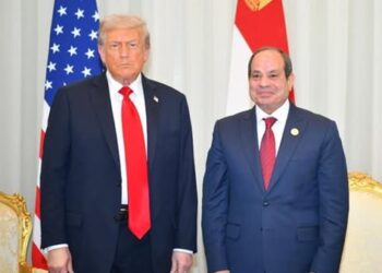 ترحيب كبير بين السيسي وترامب على هامش قمة G7