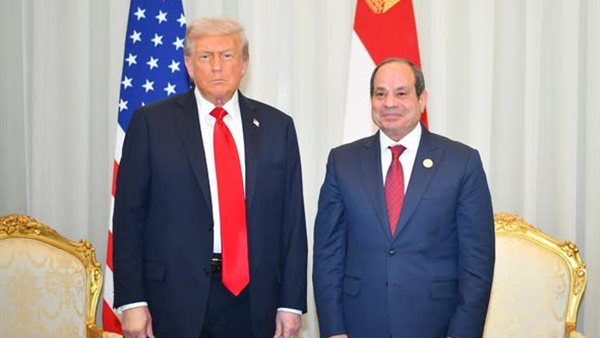 ترحيب كبير بين السيسي وترامب على هامش قمة G7