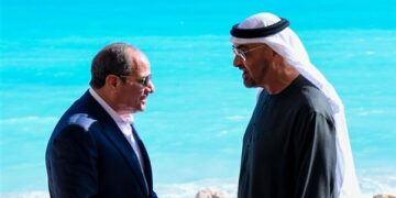 تفاصيل لقاء السيسي وبن زايد بالعلمين