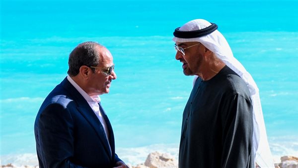 تفاصيل لقاء السيسي وبن زايد بالعلمين